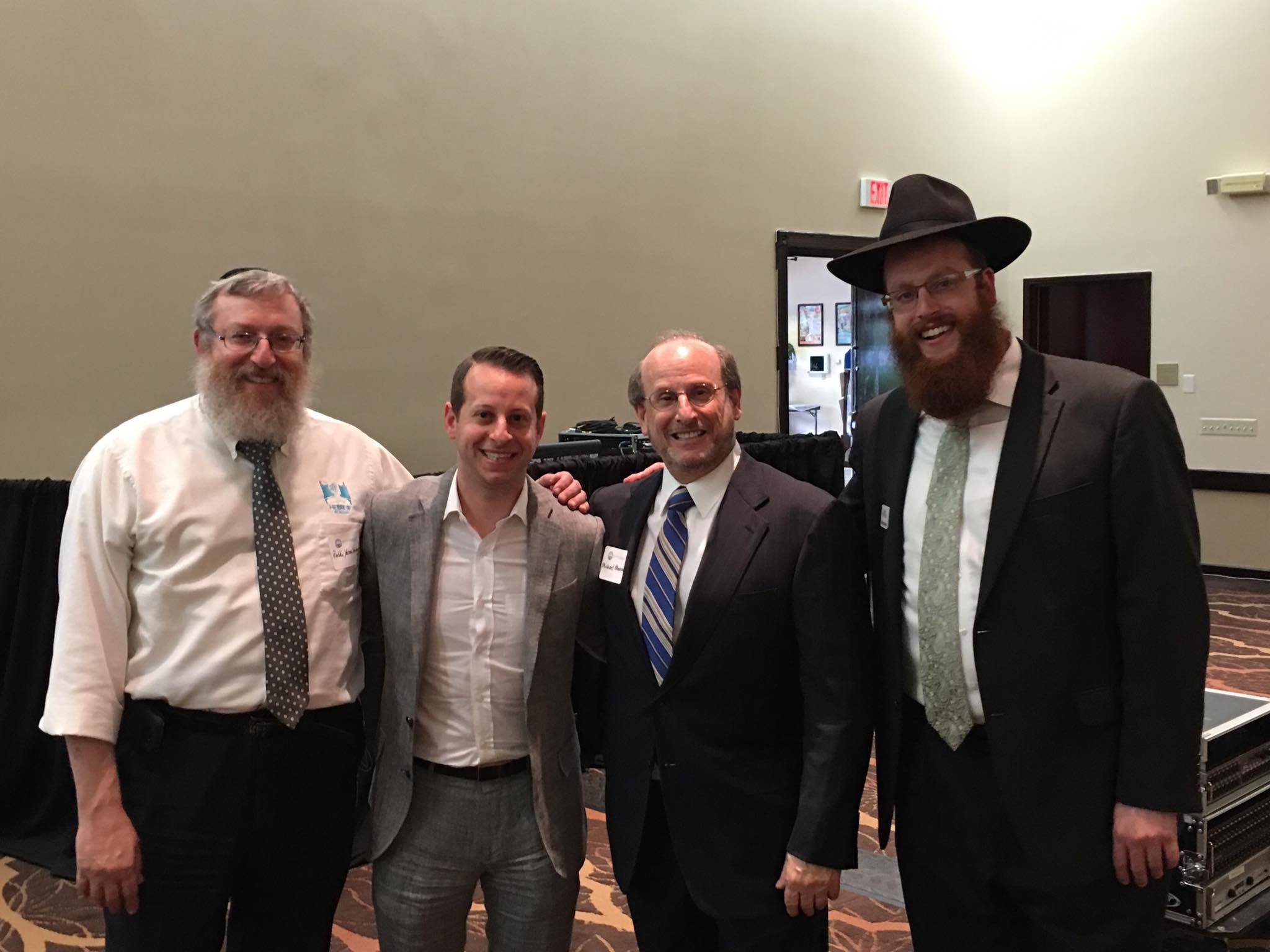 Rabbi Denberg, Jared Moskowitz, Mike Moskowitz, Rabbi Denberg