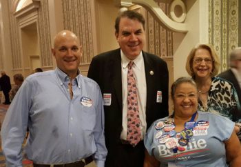 Ilene Singer (top right) with Congressman Alan Grayson who is running for US Senate. 