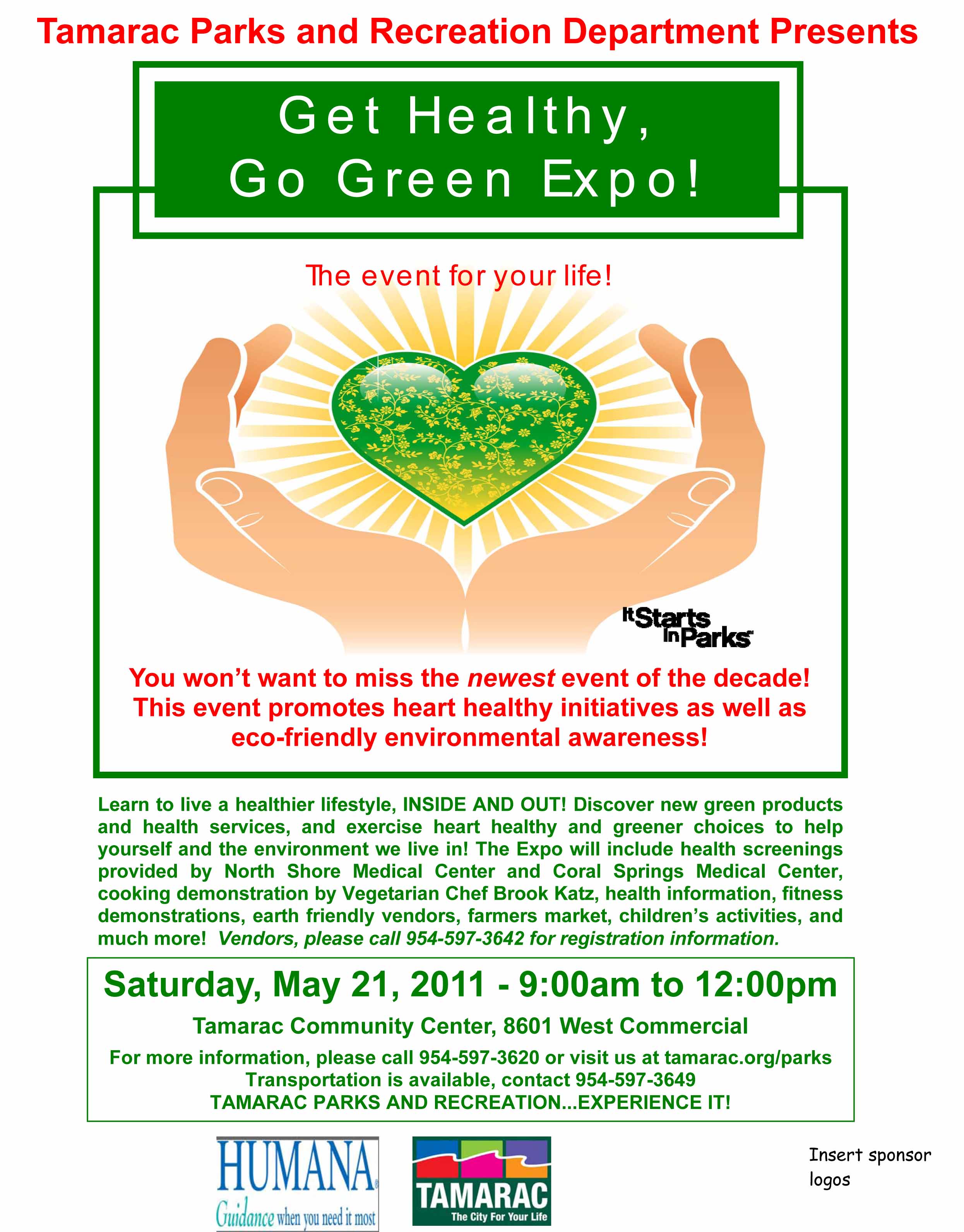 Get Heart Healthy Go Green 2011 Flyer