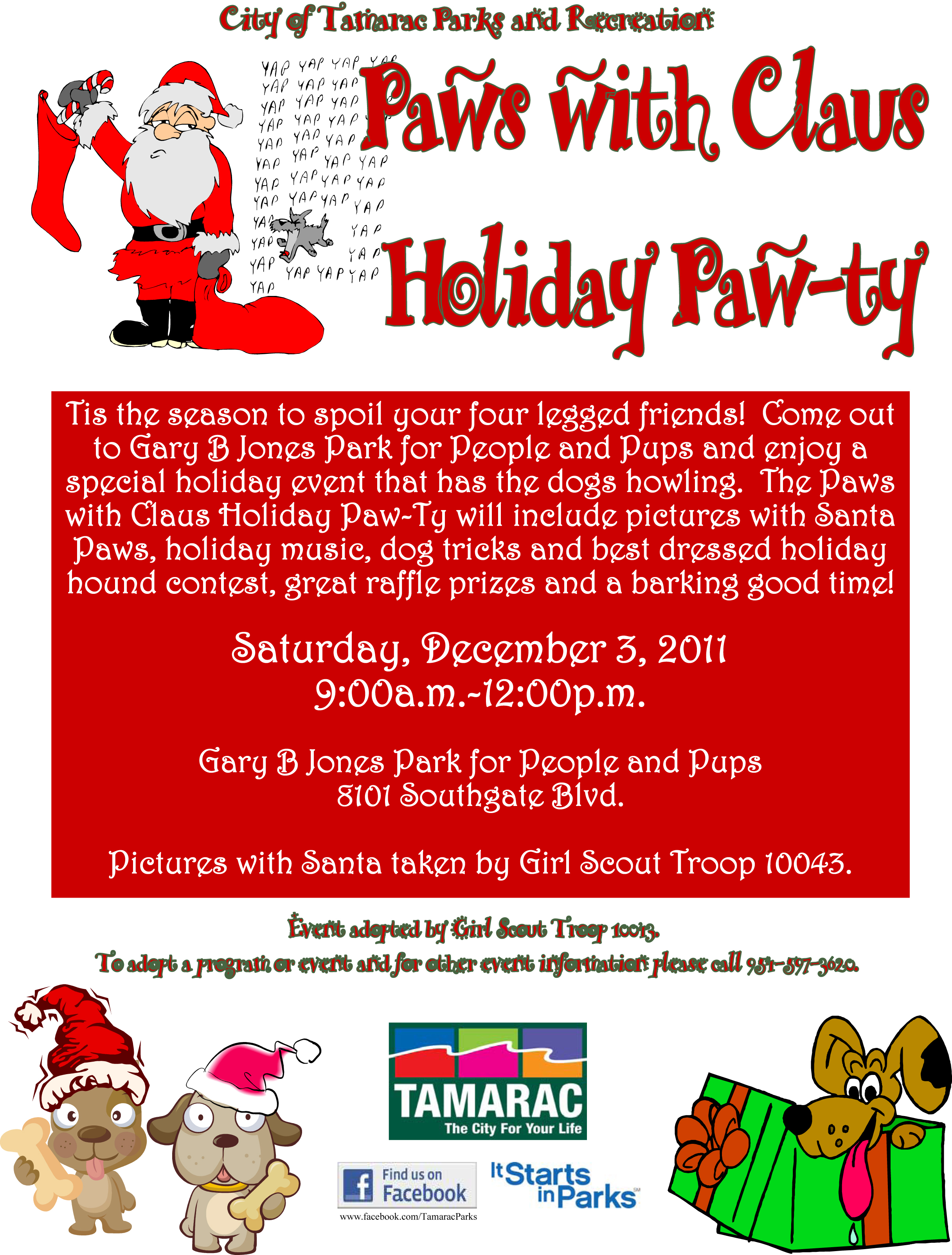 Holiday Paw-ty Flyer 2011