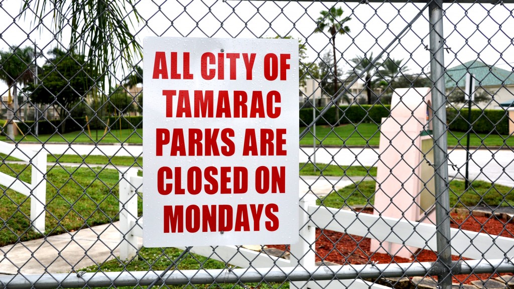Tamarac Parks Still Closed on Mondays 1