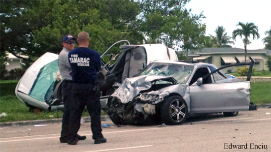 Traffic Accident in Tamarac Sends Drivers to Hospital