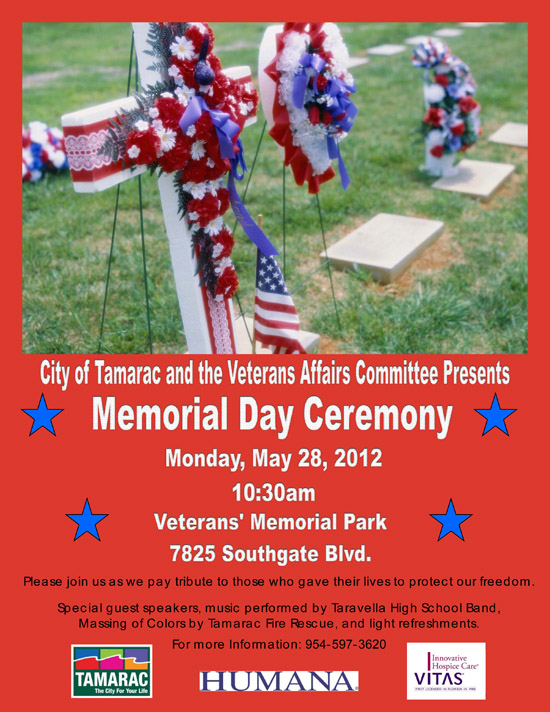 City of Tamarac Holds Memorial Day Ceremony at Veterans' Memorial Park 1