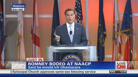 Mitt Romney Booed at NAACP Convention Today