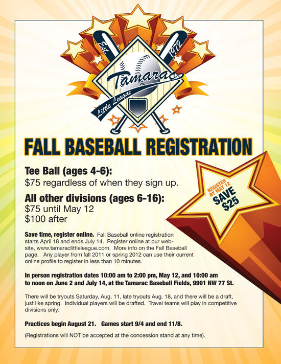 Register for Tamarac Little Baseball This Saturday 1