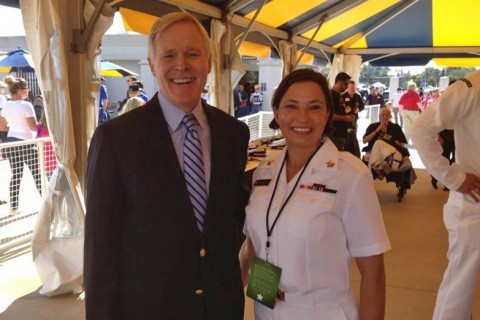 Author Brooke Knight with Ray Mabus, United States Secretary of the Navy