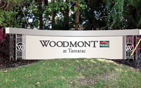 Proposed new entry way signage for Woodmont