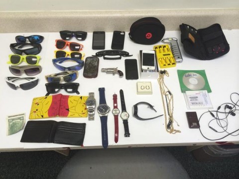 Some of the items that were found in the possession of the two teenaged suspects