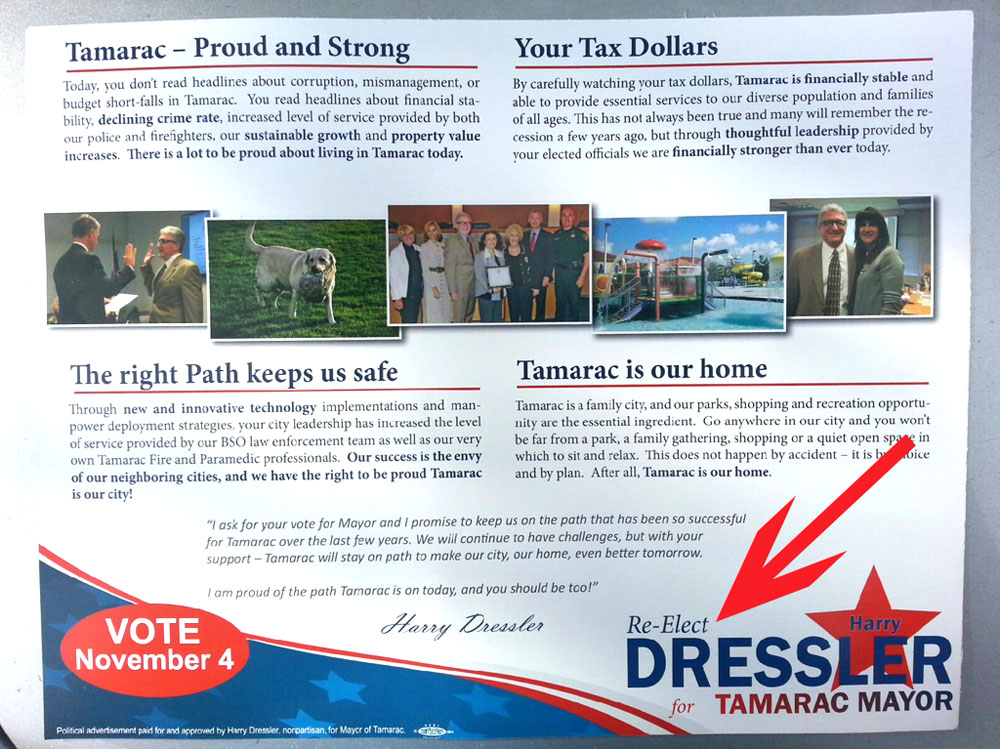 Candidate’s Mailer Misleads Voters