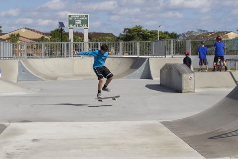 Children enjoying the Tamarac Skate Park which will be moved if a charter school is built