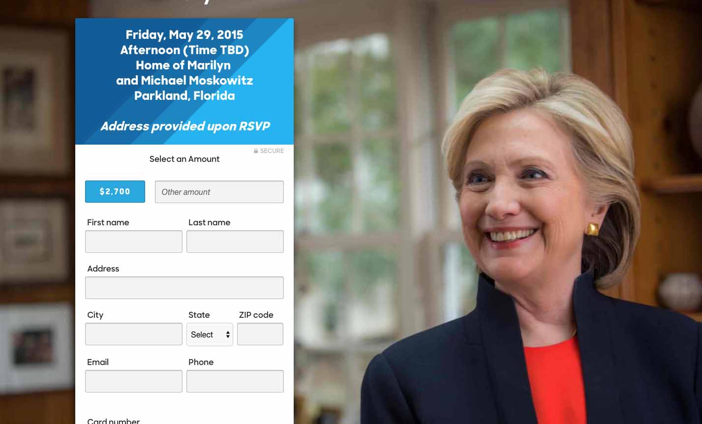 Want to Meet Hillary Clinton? Then Plan on Coughing up the Bucks