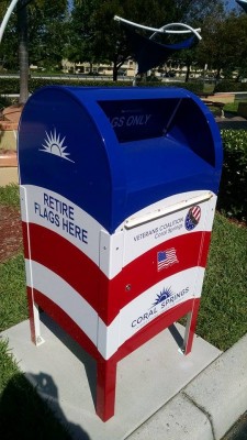 Flag box located in Coral Springs