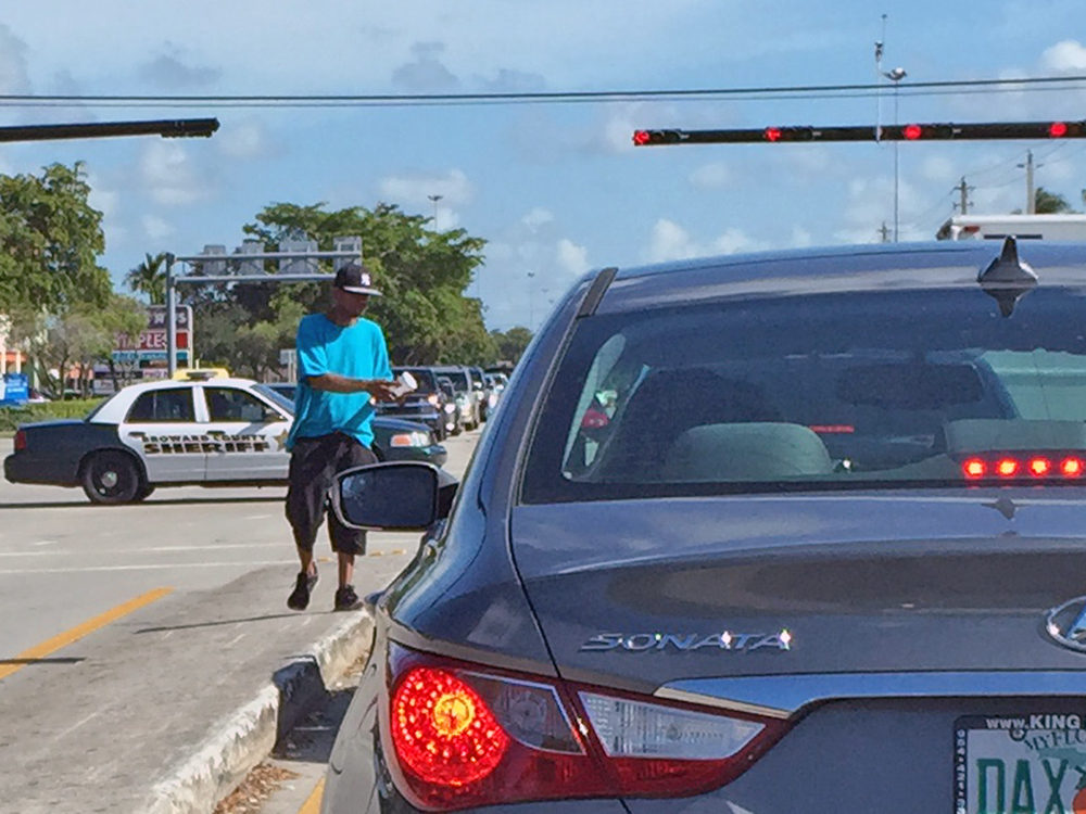 panhandling and street vendors may be a thing of the past soon on major corridors in Tamarac