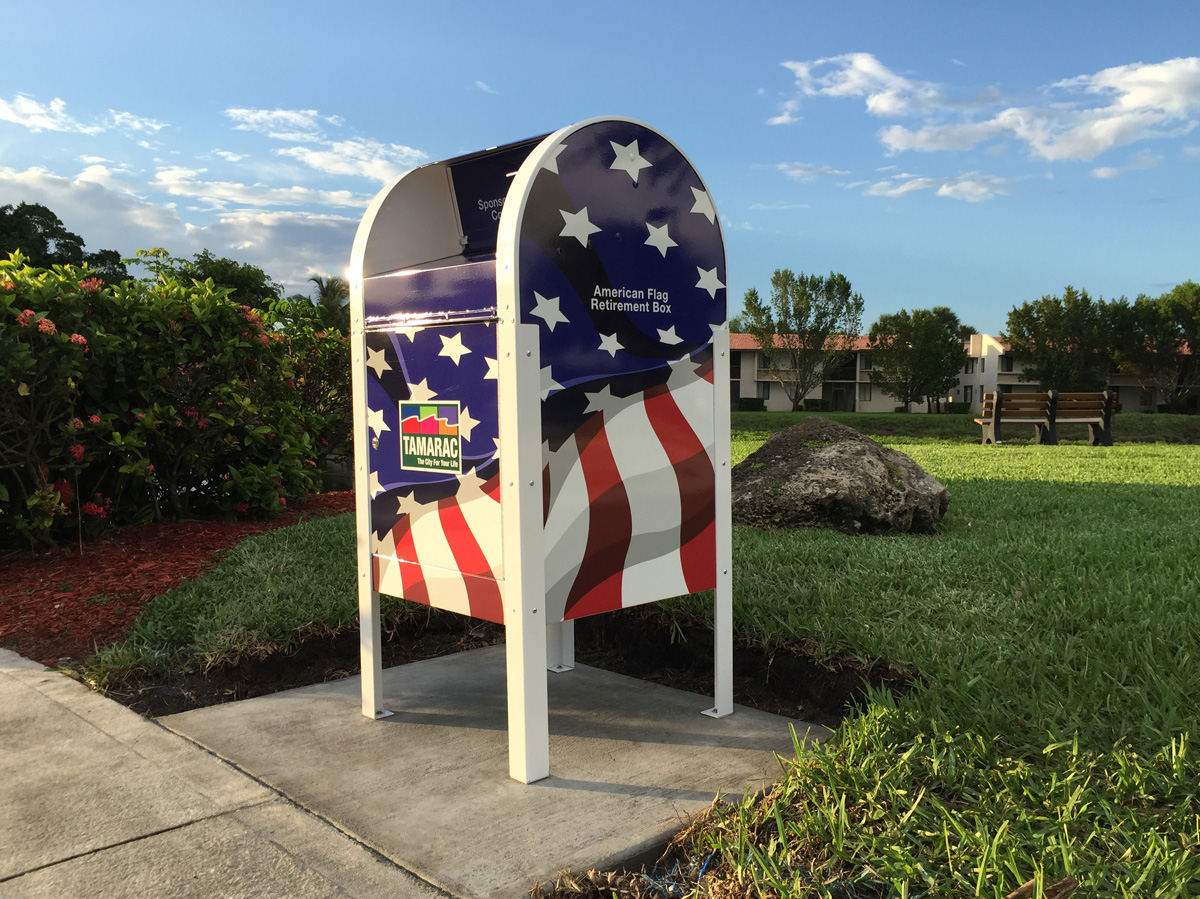 Tamarac Creates Drop-Off Box for Tattered and Worn Flags