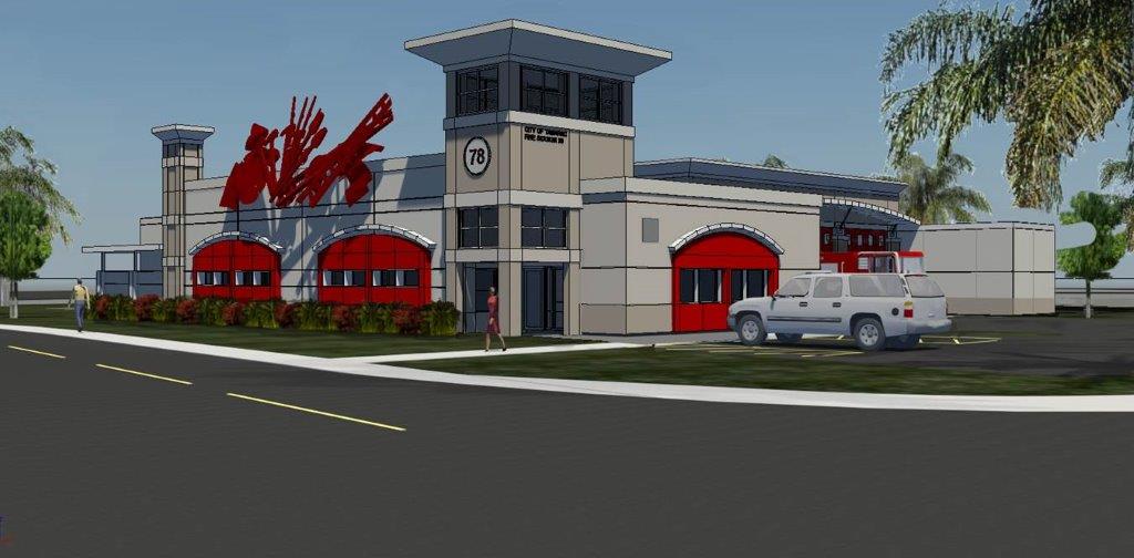 Artist rendering of new Fire Station 78 in Tamarac