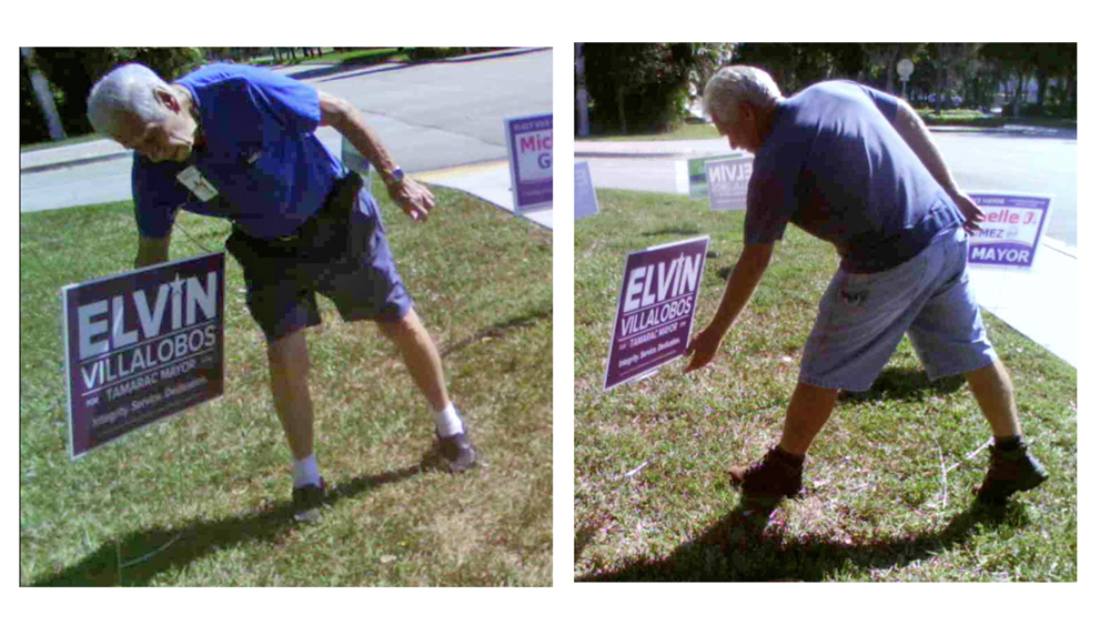 Caught on Camera: Men Stealing Candidate’s Signs in Tamarac Caught on Camera: Men Stealing Candidate’s Signs in Tamarac