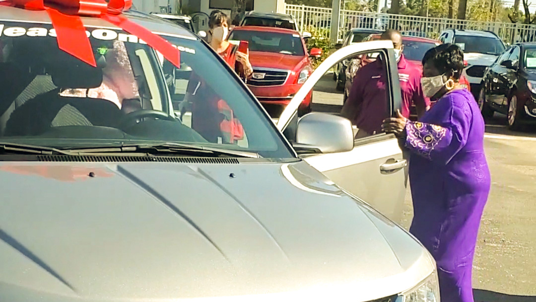 Local Car Dealership, Radio Personality, Donate Car to 'Big Mama' Reed