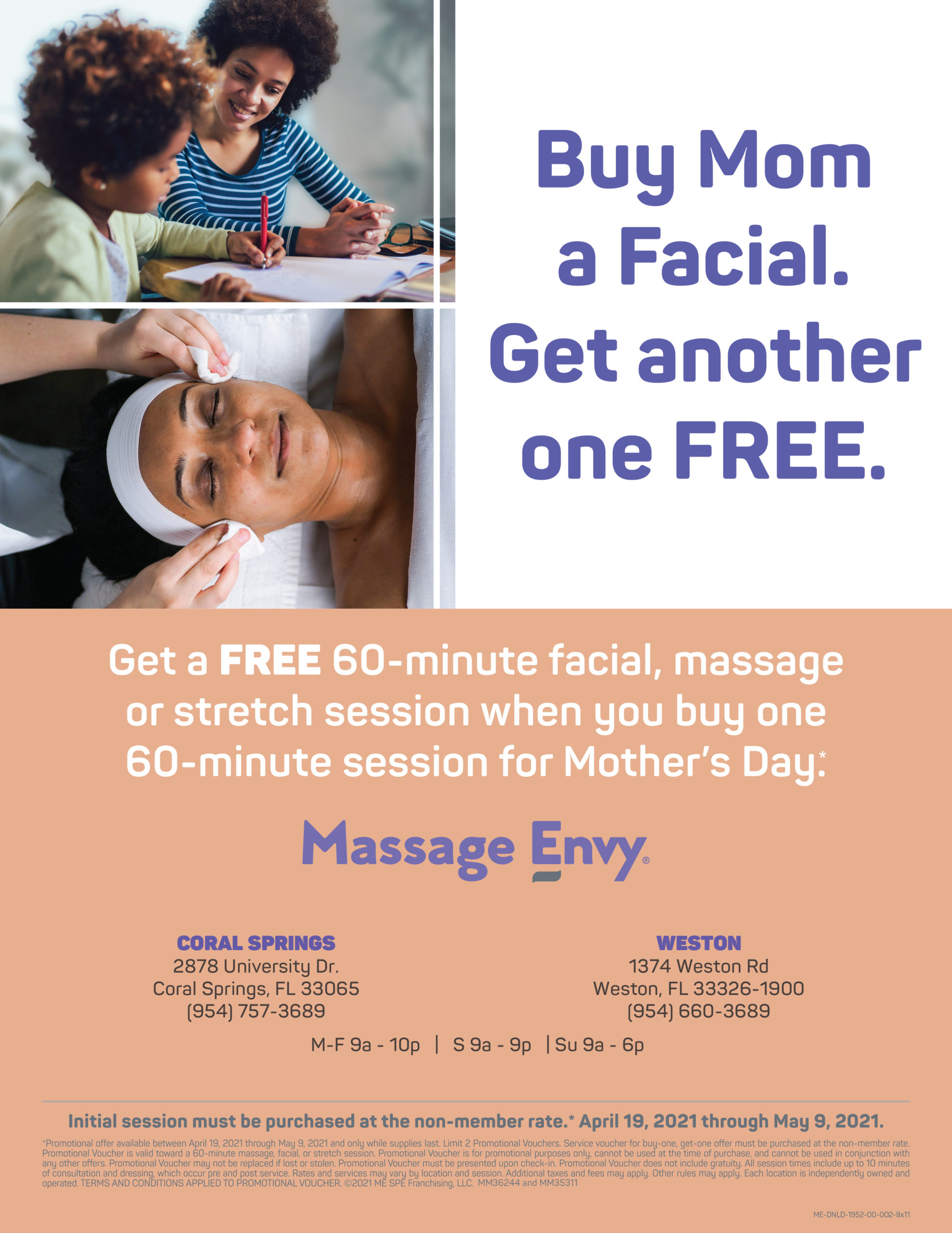 ad – mothers day 2021 facial 8×11