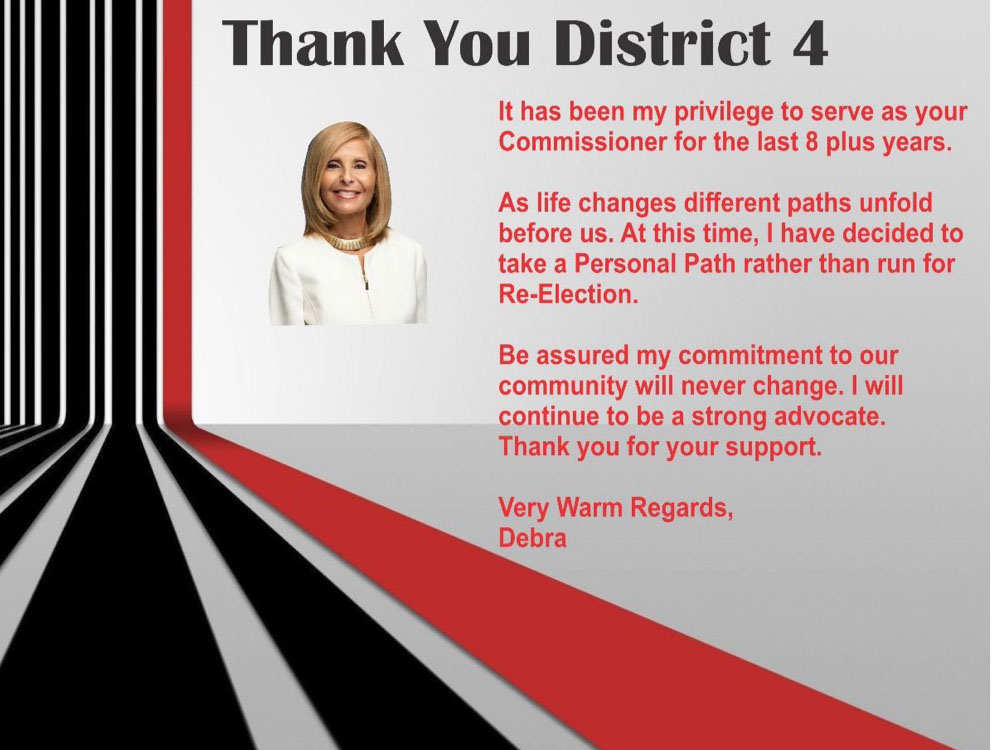 Tamarac City Commissioner Will Not Run for Re-Election